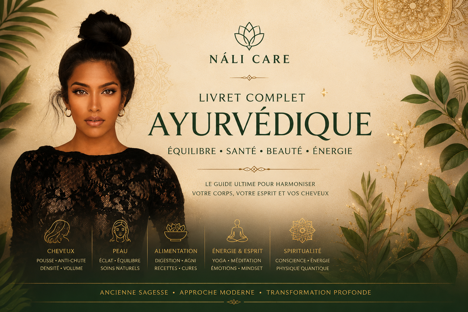 GUIDE AYURVÉDA DE TRANSFORMATION INTÉRIEURE ET BEAUTÉ NATURELLE - ÉQUILIBRE • SANTÉ • BEAUTÉ • ÉNERGIE LE GUIDE ULTIME POUR HARMONISER VOTRE CORPS, VOTRE ESPRIT ET VOS CHEVEUX